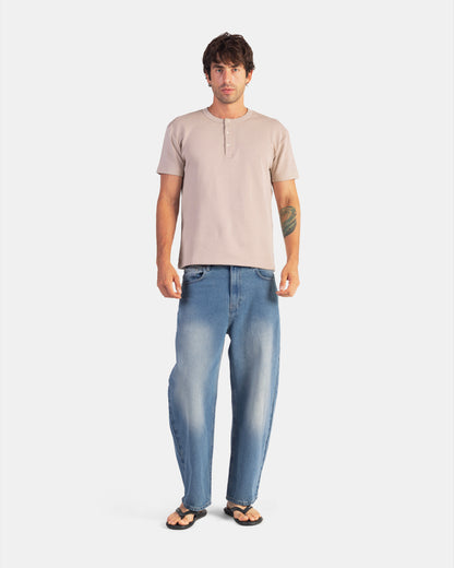 Cropped Balloon Denim