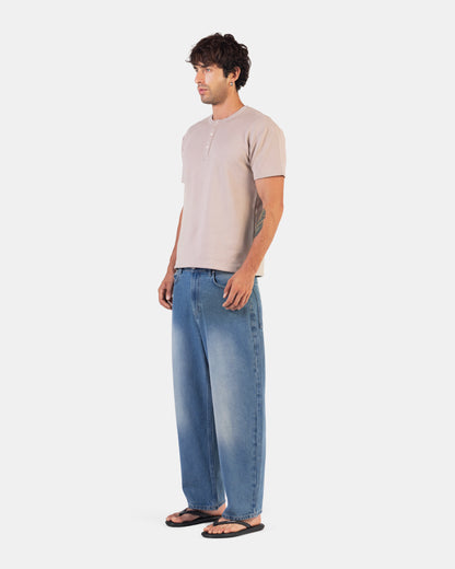 Cropped Balloon Denim
