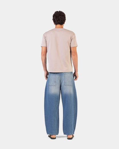 Cropped Balloon Denim