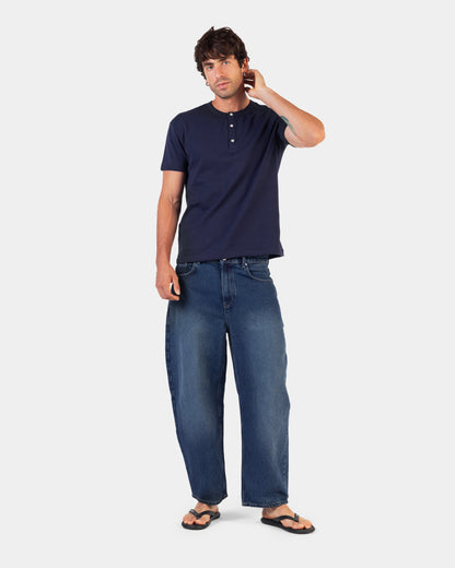 Cropped Balloon Denim