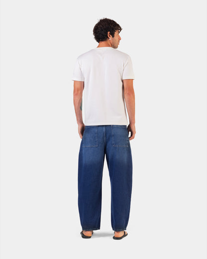 Cropped Balloon Denim
