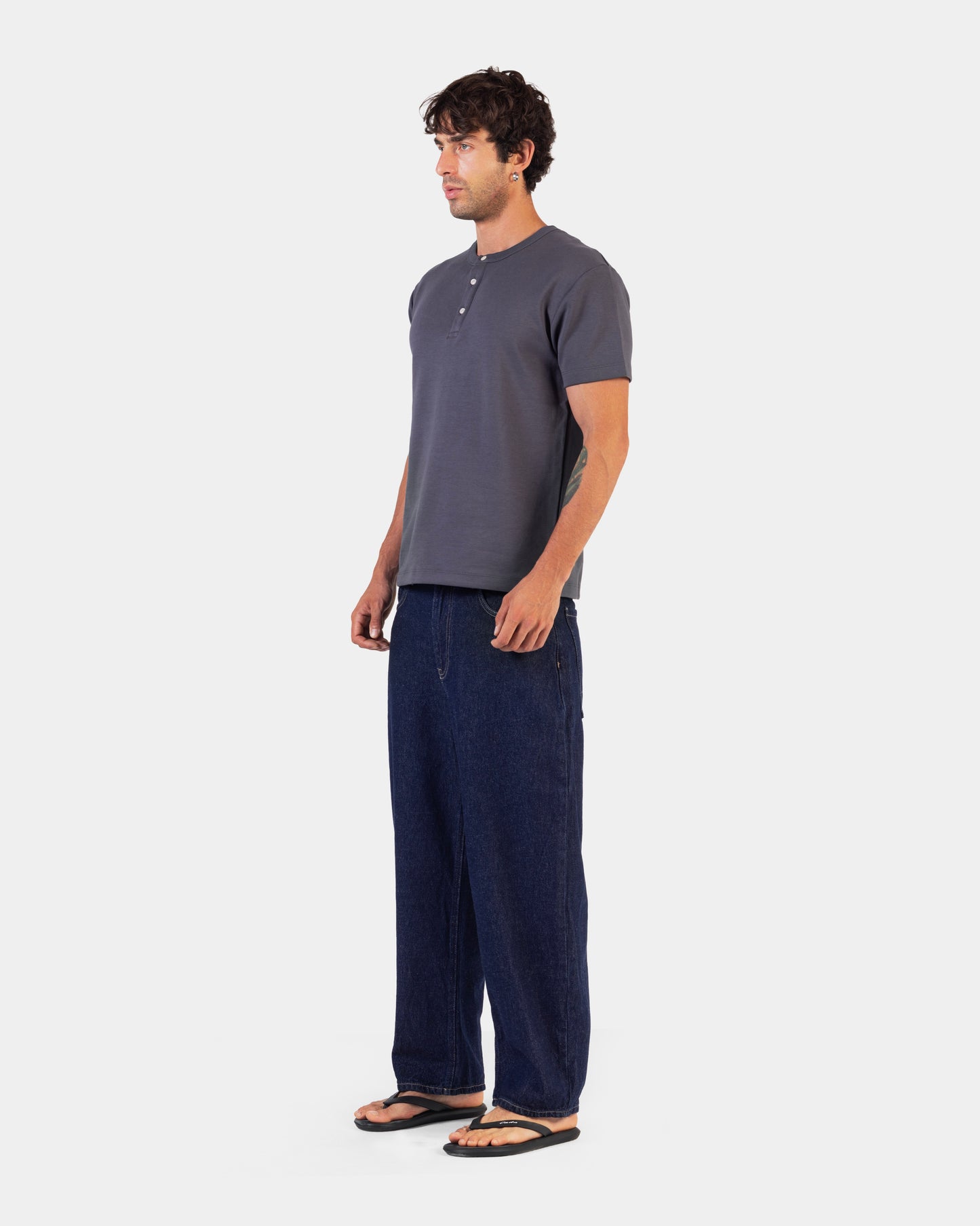 Cropped Balloon Denim