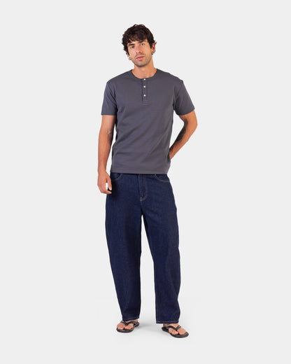 Cropped Balloon Denim