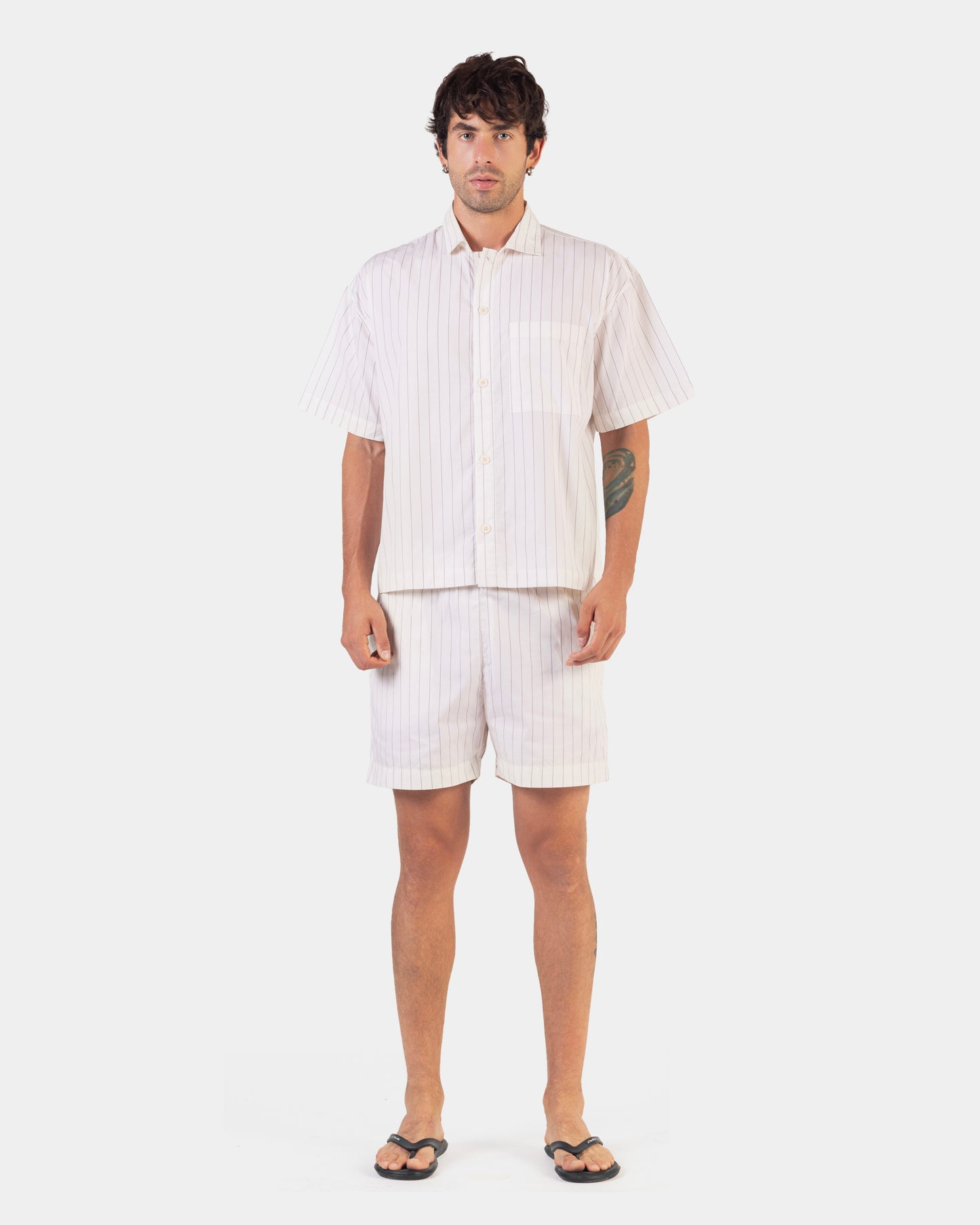Striped Pajama Suit Short