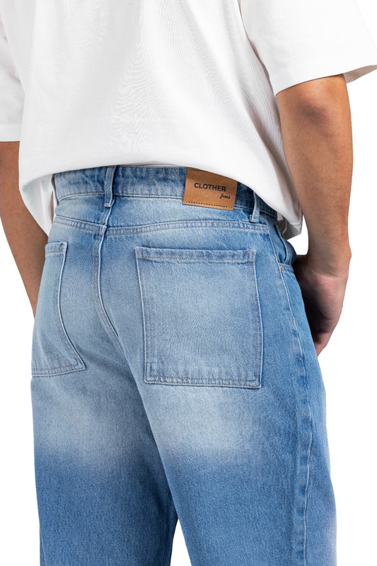 Tapered Baggy Denim (Vintage Green)