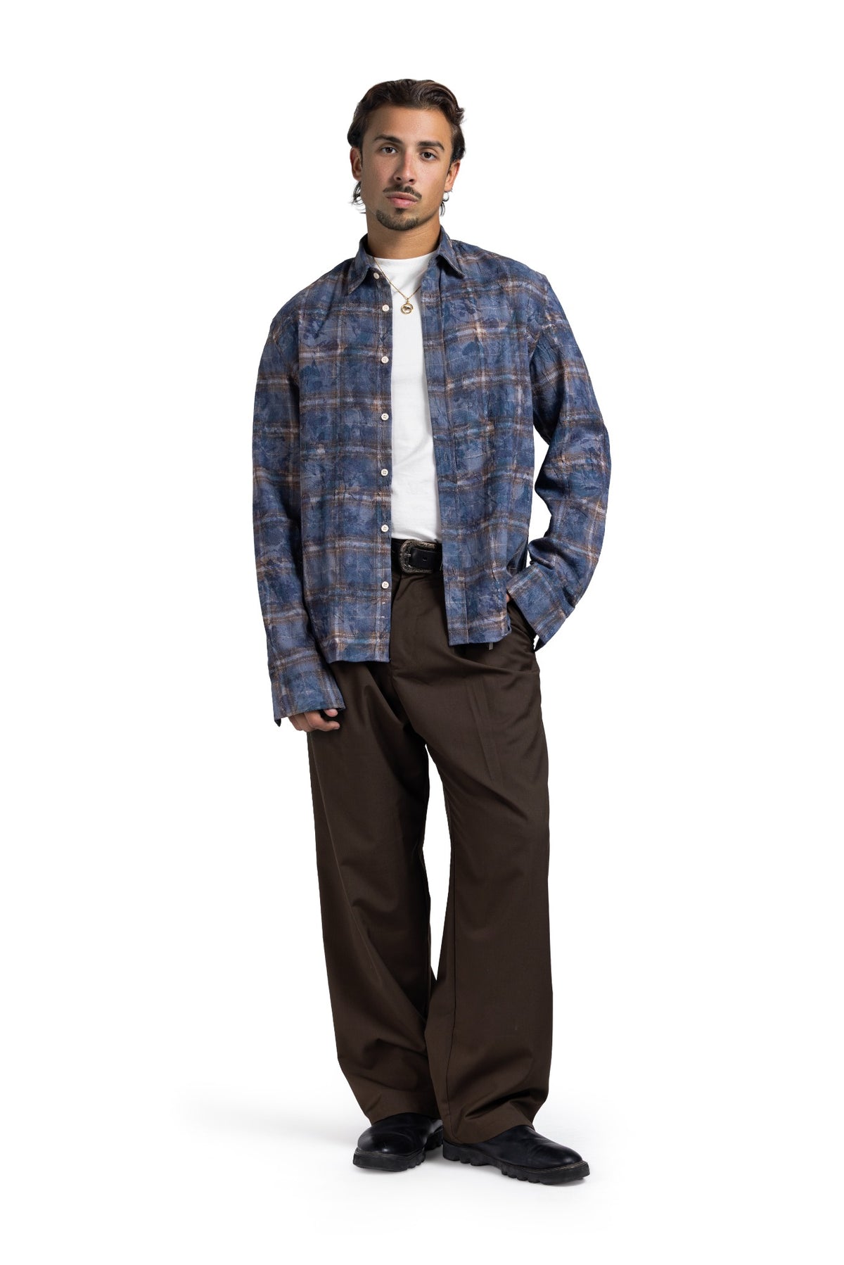 CHECKED SHIRT (Light Blue)