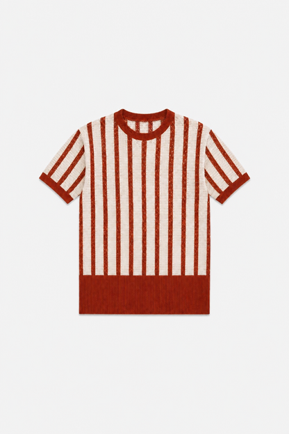 Knitted stripped t-shirt