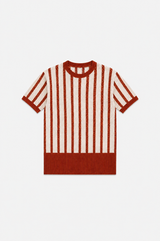 Knitted stripped t-shirt