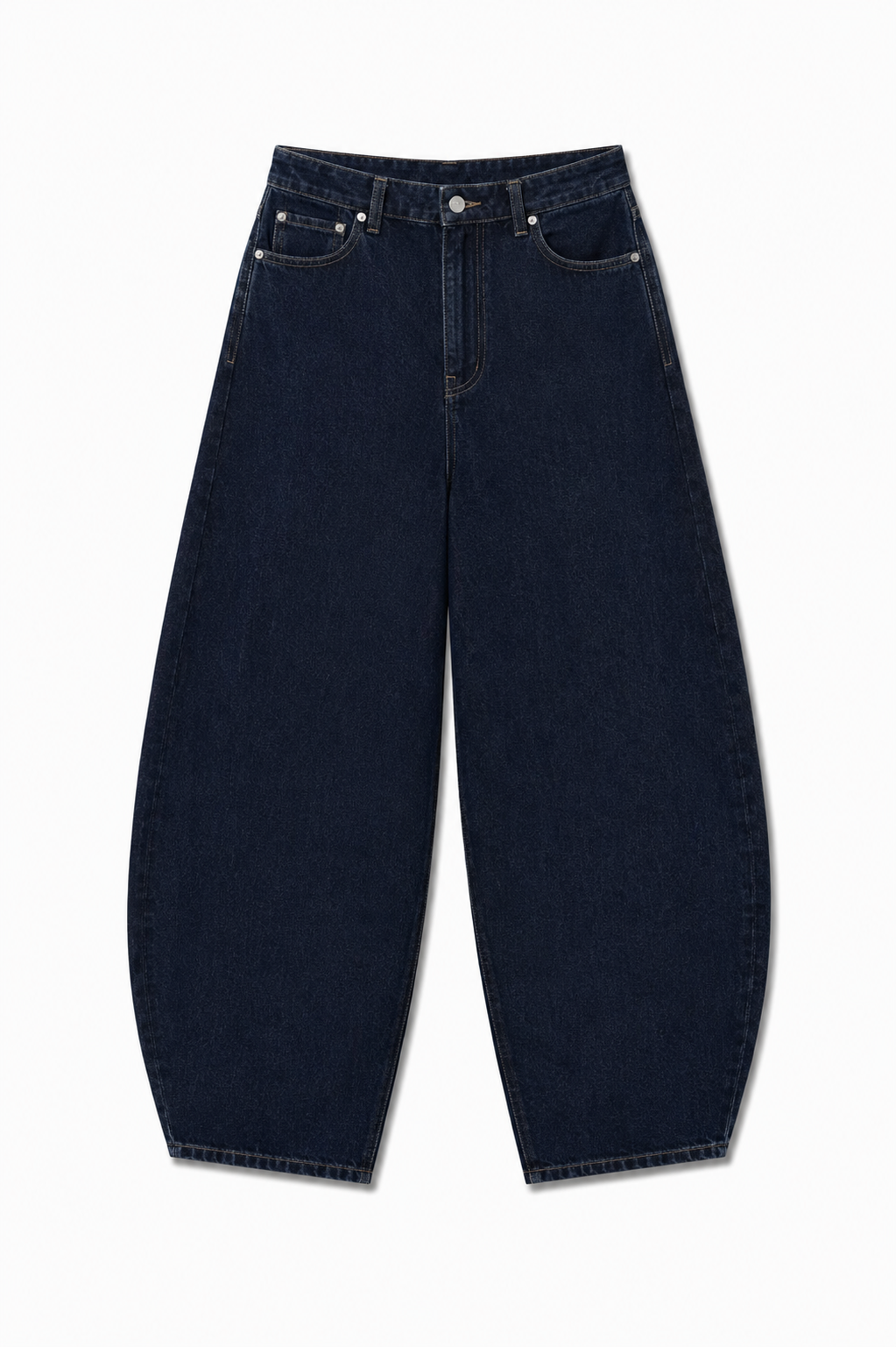 Cropped Balloon Denim