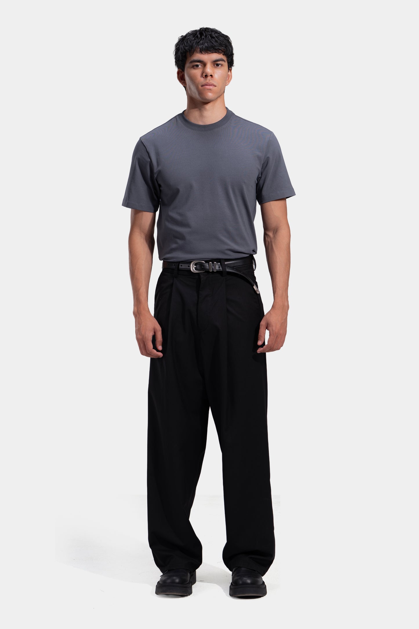 Tapered Waist Pleated Pants