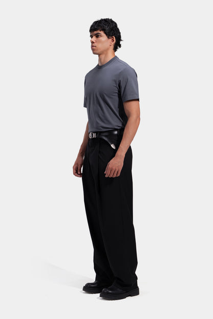 Tapered Waist Pleated Pants