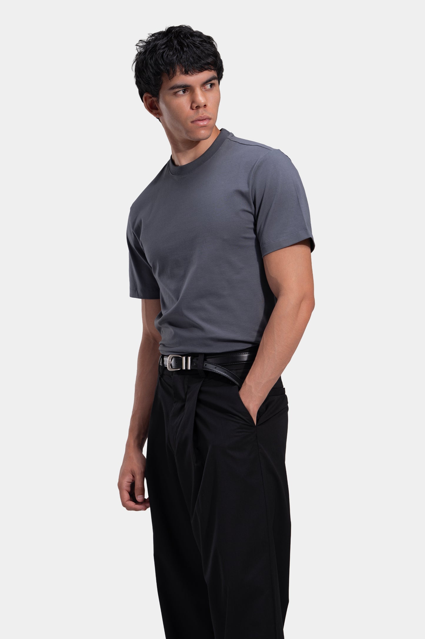 Tapered Waist Pleated Pants