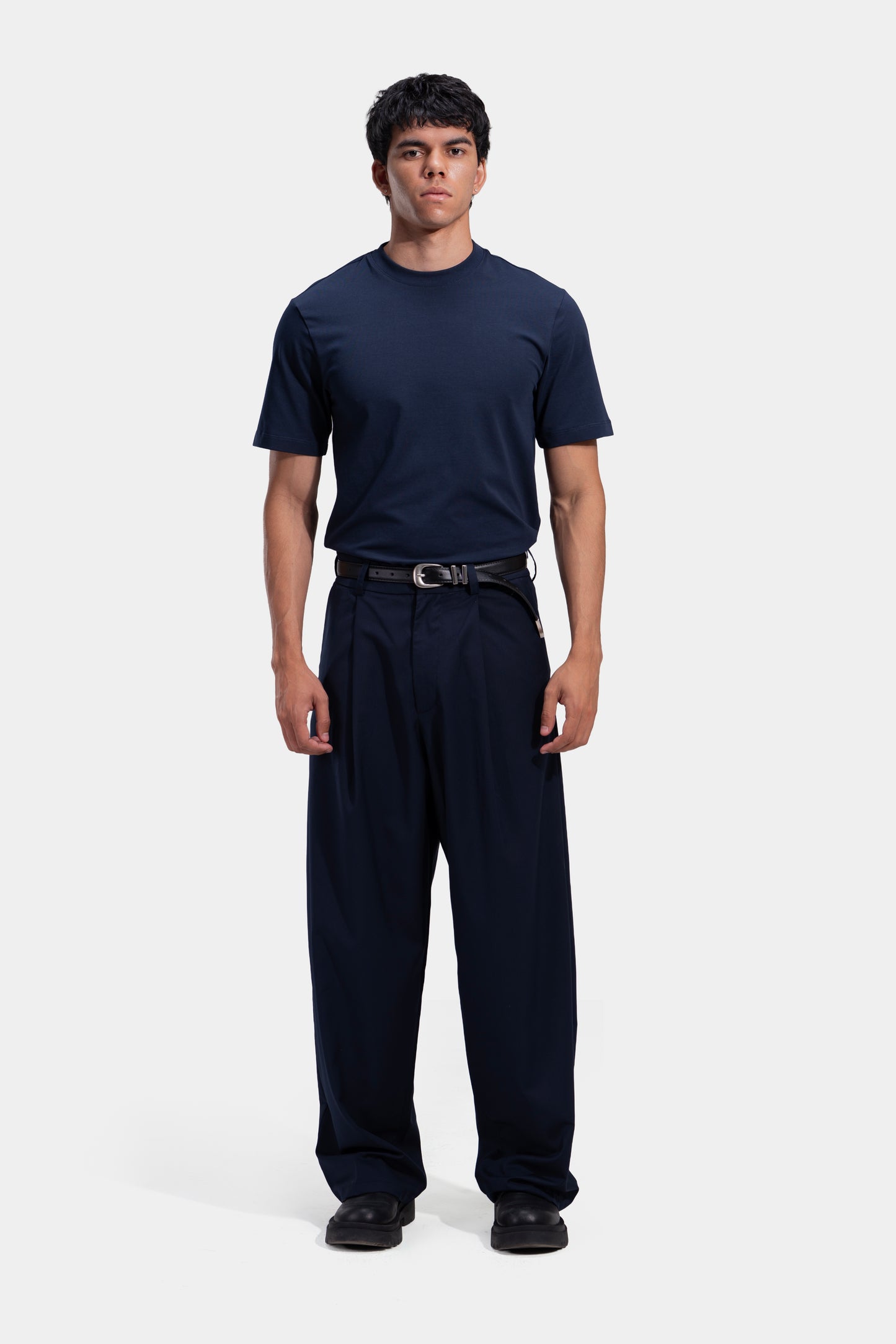 Tapered Waist Pleated Pants