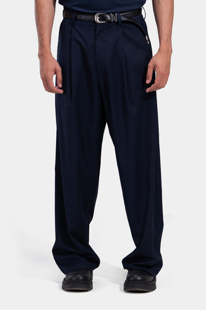 Tapered Waist Pleated Pants
