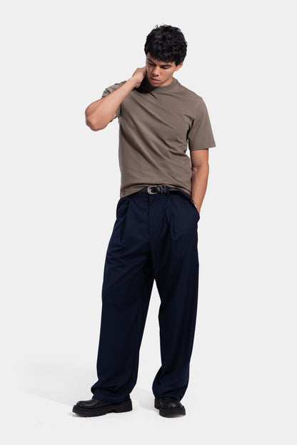 Tapered Waist Pleated Pants