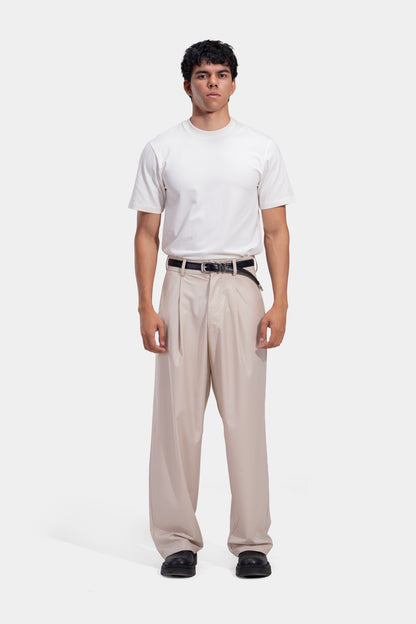 Tapered Waist Pleated Pants