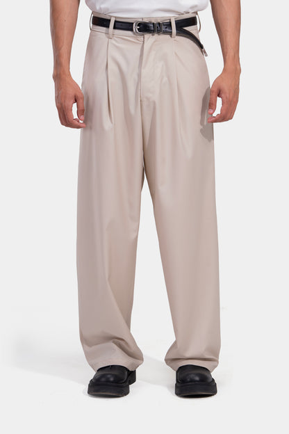 Tapered Waist Pleated Pants