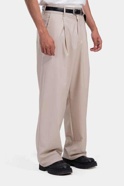 Tapered Waist Pleated Pants