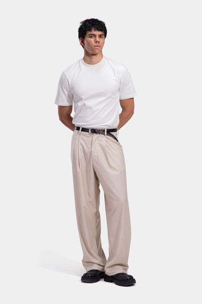 Tapered Waist Pleated Pants