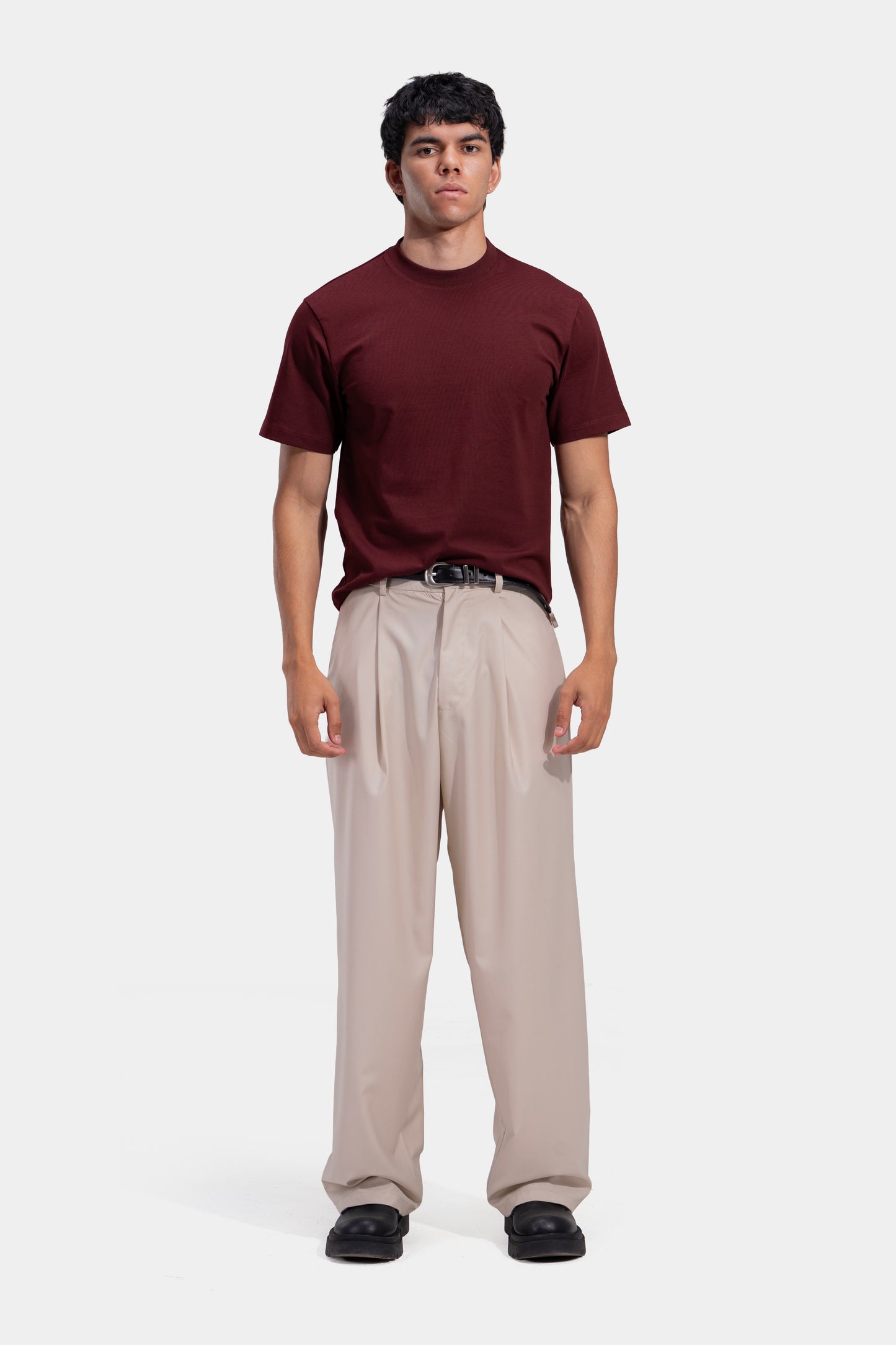 Tapered Waist Pleated Pants