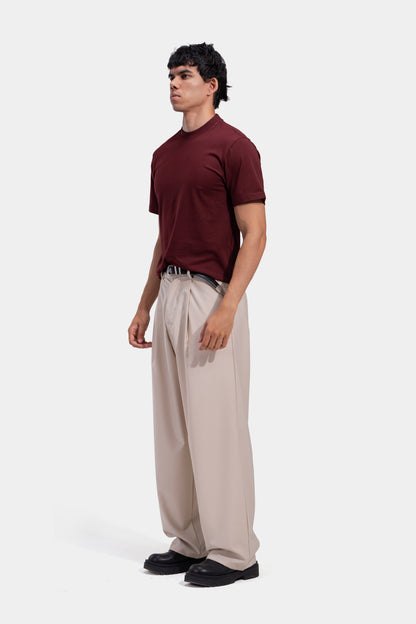 Tapered Waist Pleated Pants