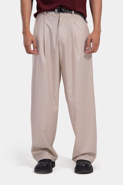 Tapered Waist Pleated Pants