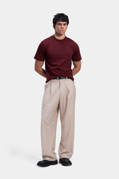 Tapered Waist Pleated Pants