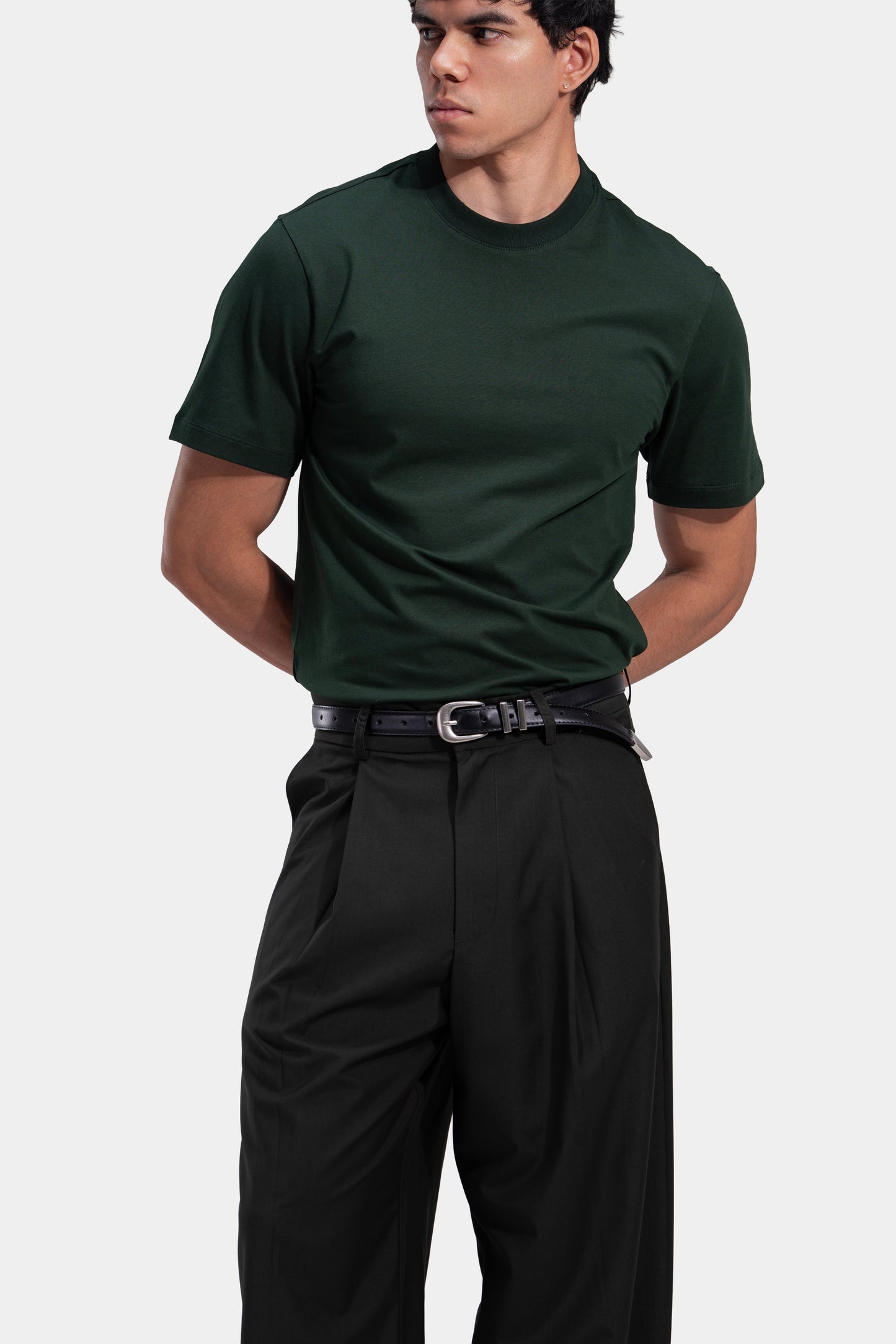 Tapered Waist Pleated Pants