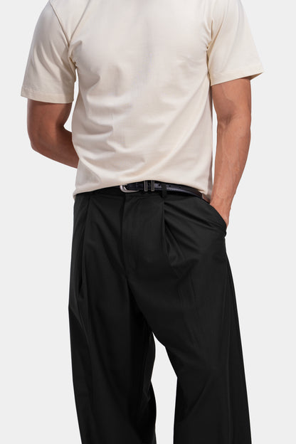 Tapered Waist Pleated Pants