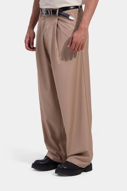 Tapered Waist Pleated Pants