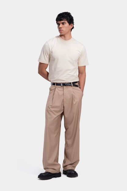 Tapered Waist Pleated Pants