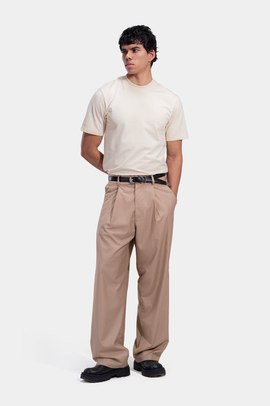 Tapered Waist Pleated Pants