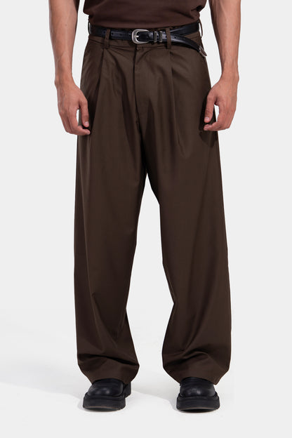 Tapered Waist Pleated Pants