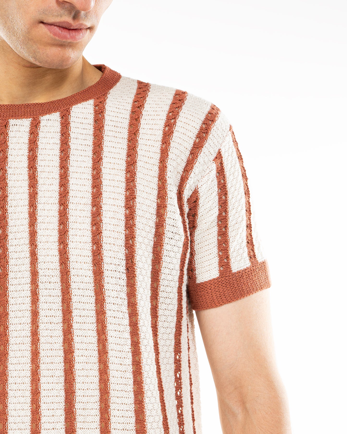 Knitted stripped t-shirt