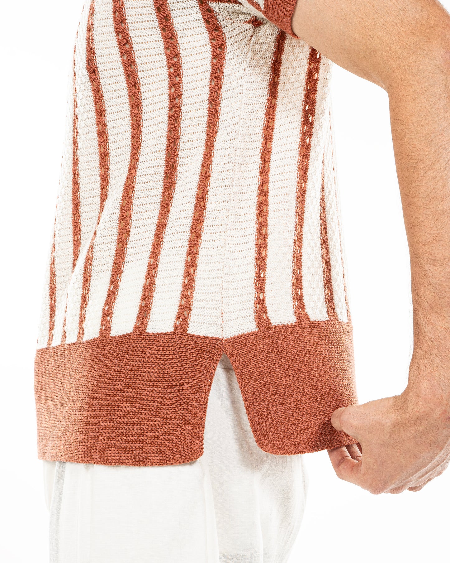Knitted stripped t-shirt