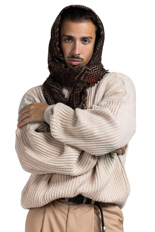RIP KNIT TURTLENECK (BEIGE)