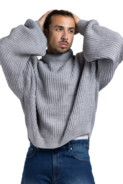 RIP KNIT TURTLENECK (Burgundy)