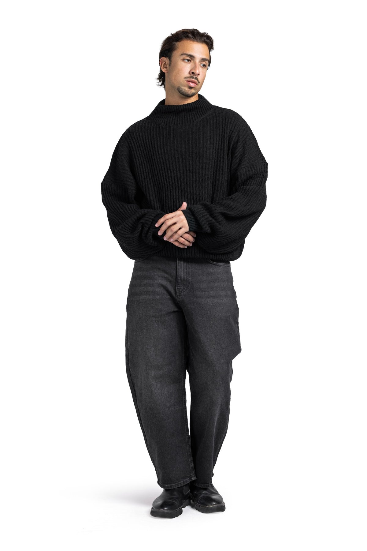 RIP KNIT TURTLENECK (Burgundy)