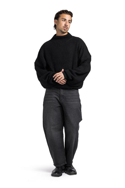 RIP KNIT TURTLENECK (Burgundy)