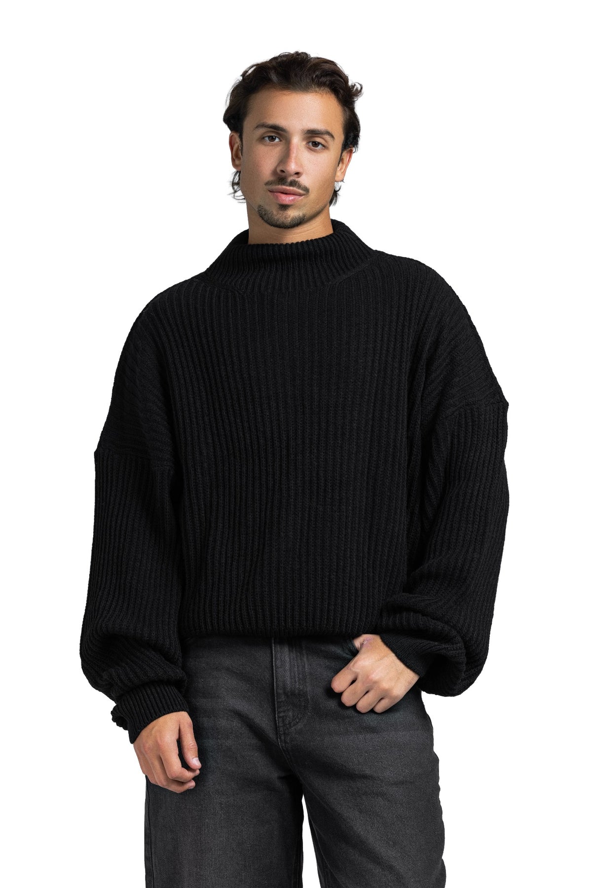 RIP KNIT TURTLENECK (Burgundy)