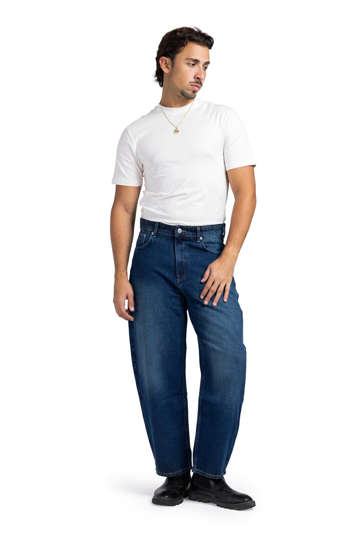 Tapered Baggy Denim (Blue)