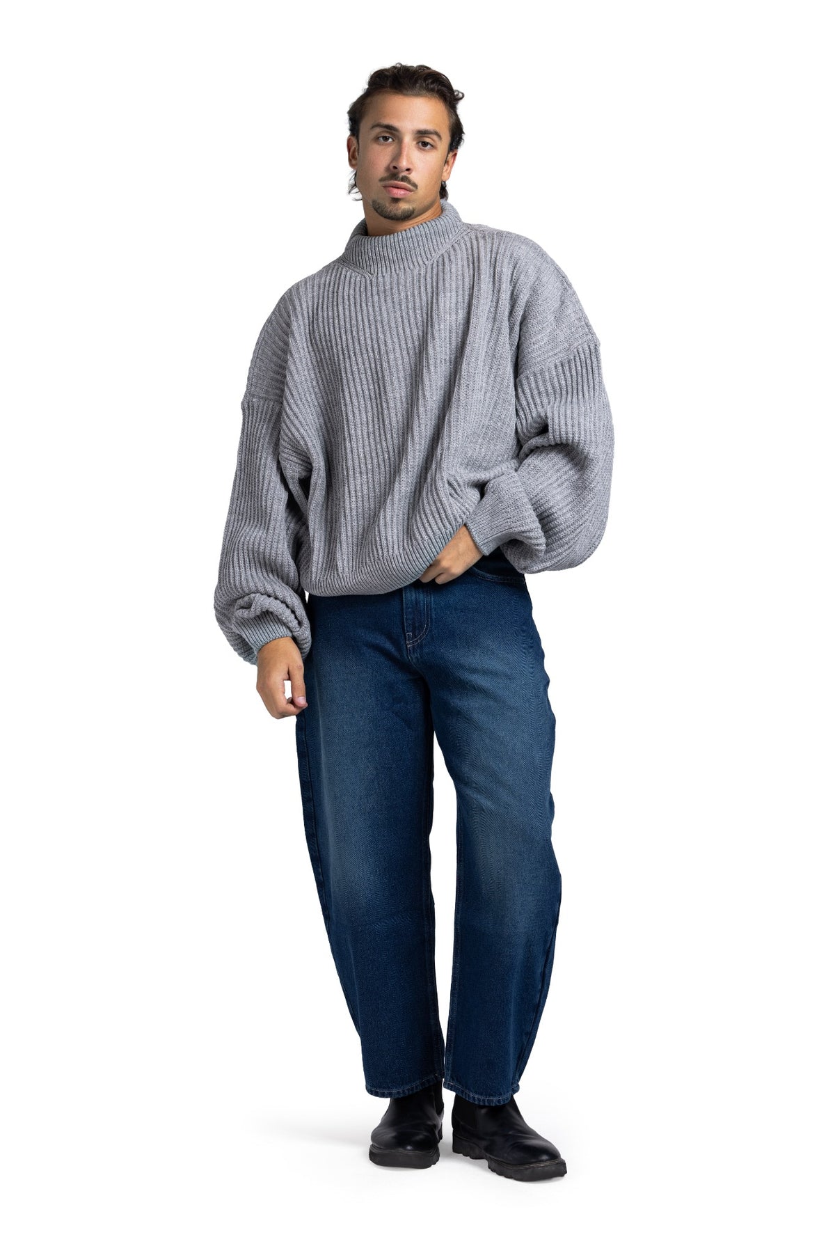 RIP KNIT TURTLENECK (Burgundy)