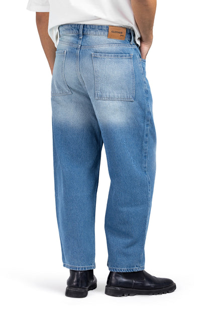 Tapered Baggy Denim (Navy Blue)