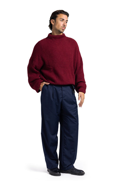 RIP KNIT TURTLENECK (Burgundy)