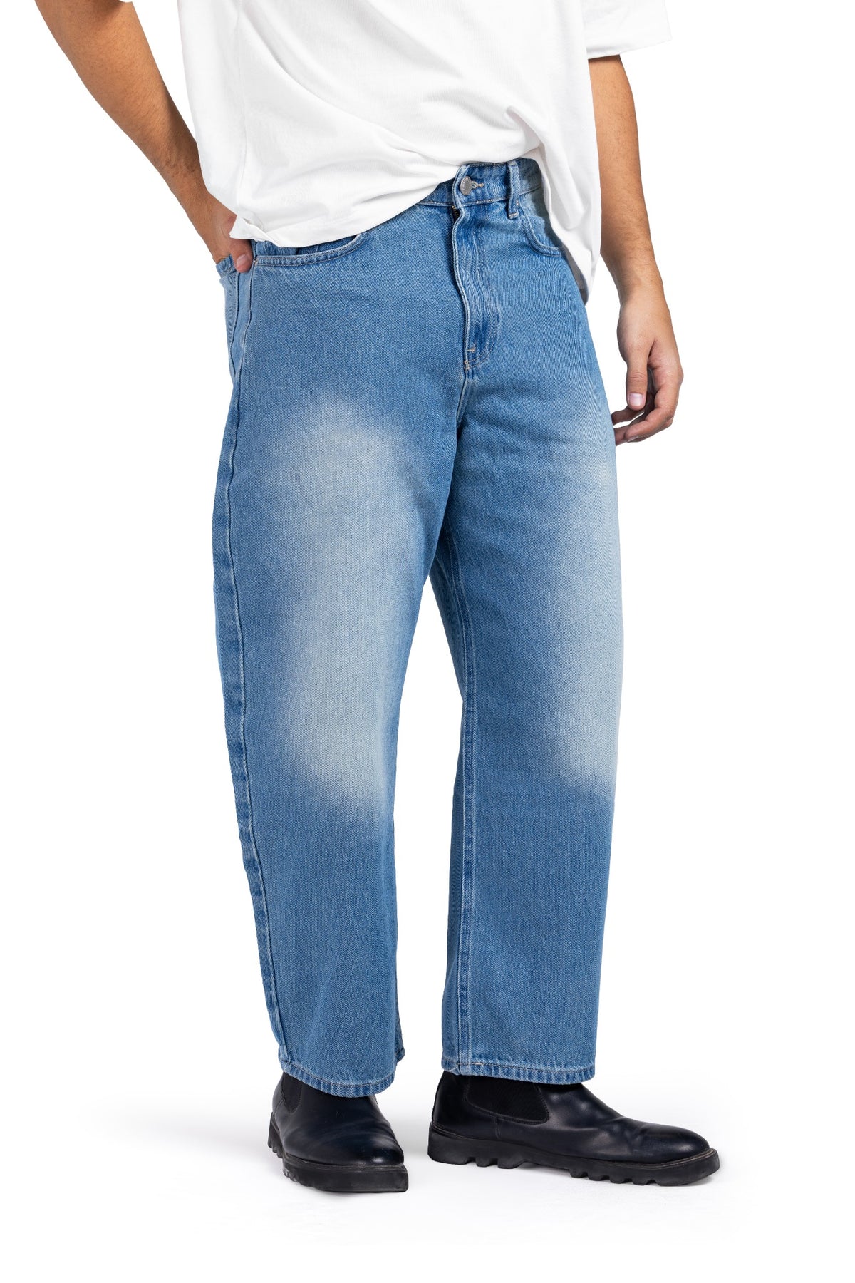 Tapered Baggy Denim (Blue)