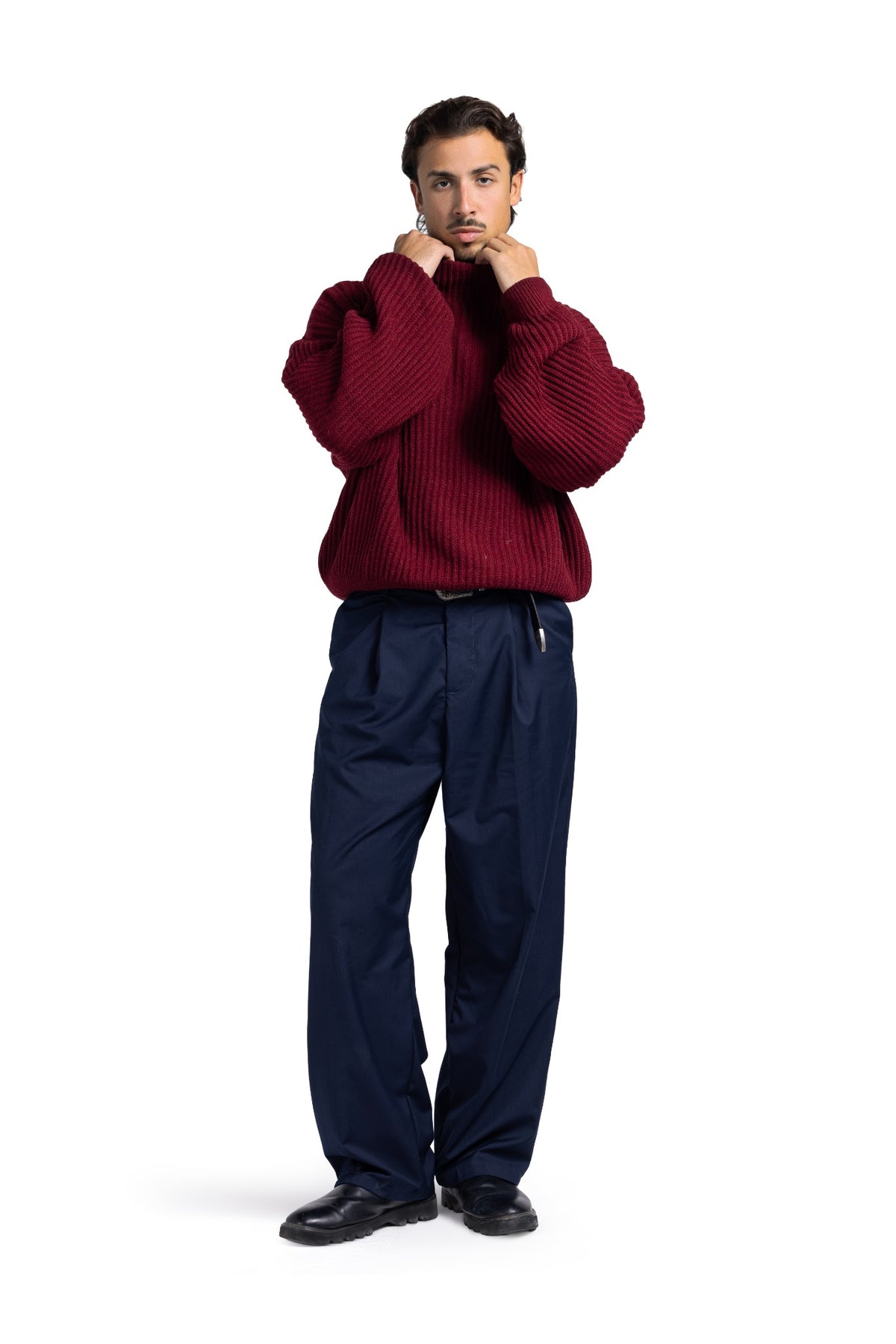 RIP KNIT TURTLENECK (Burgundy)