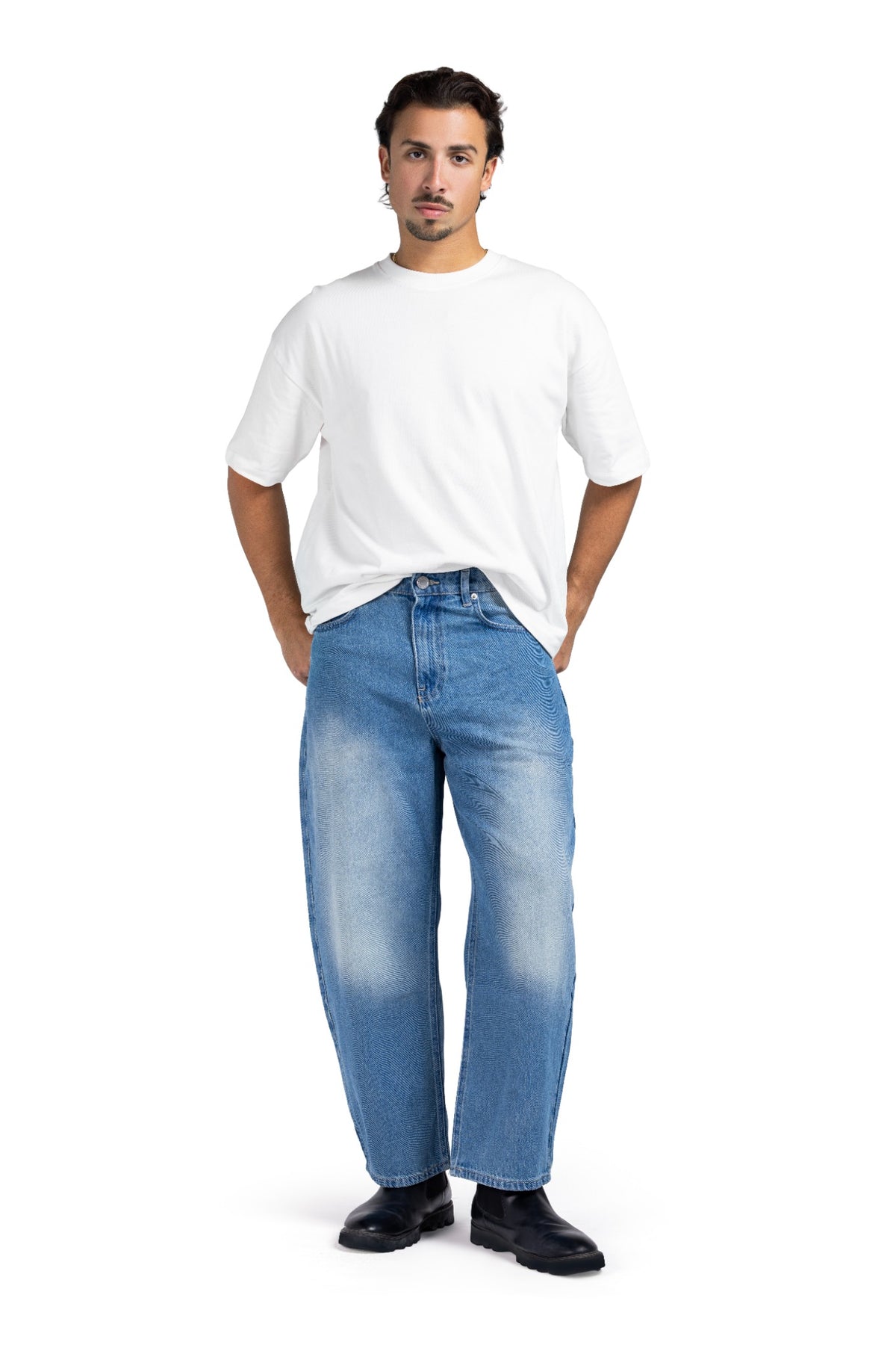 Tapered Baggy Denim (Blue)