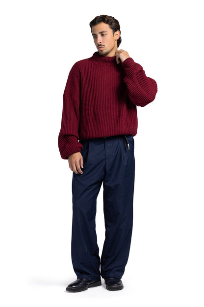RIP KNIT TURTLENECK (Burgundy)