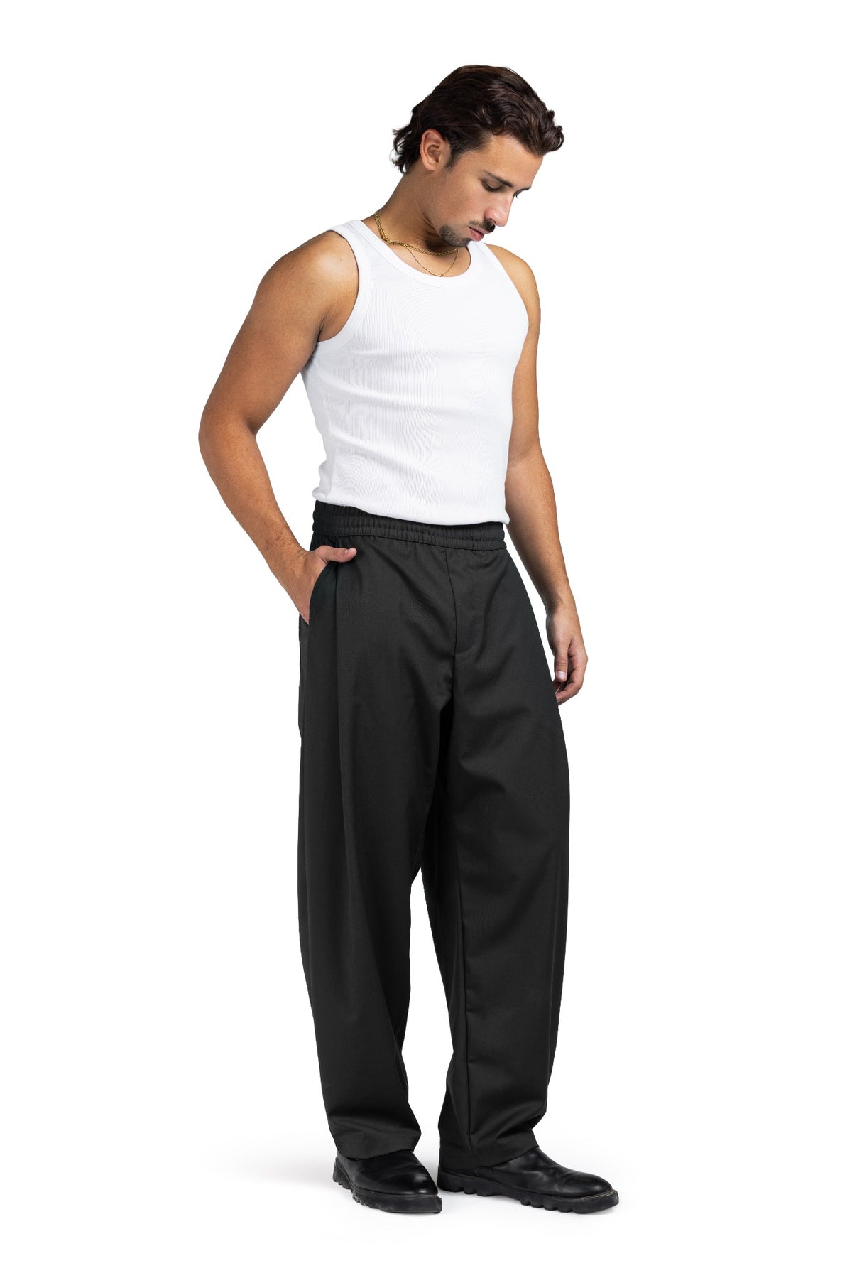 Wrapped Balloon Pants (Dark Olive)