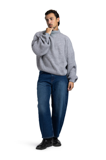 RIP KNIT TURTLENECK (Burgundy)